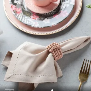 Guardanapo de Tecido 2 peças Jolitex Ponto Ajour 40x40 cm