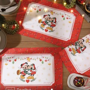 Jogo Americano Döhler Renova 4 peças Mickey e Minnie15D 45X31 cm