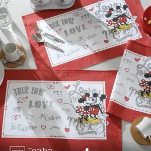 Jogo Americano Döhler Renova 4 peças Mickey e Minnie16D 45X31 cm