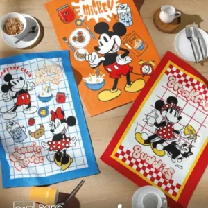 Pano de Copa Prata Mickey e Minnie 24 medidas 45X65 cm Döhler