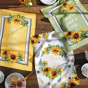 Pano de Copa Döhler Prata Girassol 45X65 cm