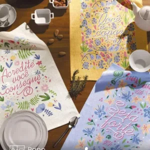 Pano de Copa Döhler Prata Frases 45X65 cm