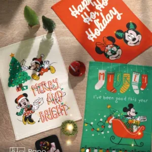 Pano de Copa Döhler Mickey e Minnie 20 Natal medindo 45X65 cm