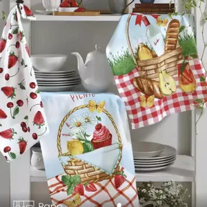 Pano de Copa Döhler Prata Picnic 45X65cm