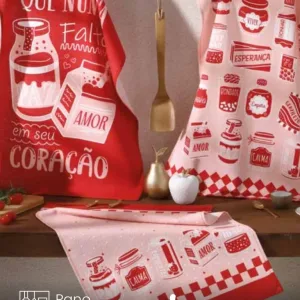 Pano de Copa Prata Sentimentos 45X65 cm Döhler