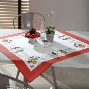 Centro de Mesa Döhler Renova Mickey e Minnie 16D 78X78 cm