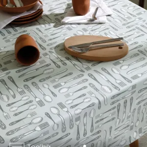 Toalha de Mesa Quadrada Döhler 4 lugares Athenas Ellie 1,40X1,40 m