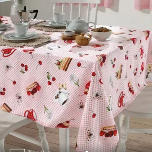 Toalha de Mesa Quadrada Döhler 4 lugares Athenas Ivana 1,40X1,40 m