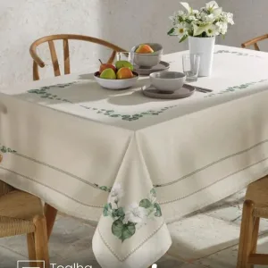 Toalha de Mesa Quadrada 4 lugares Renova Botânica 1,40X1,40 m Döhler