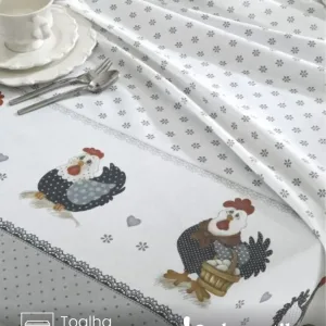 Toalha de Mesa Quadrada Döhler 4 lugares Renova Lia 1,40X1,40 m