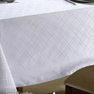 Toalha de Mesa Quadrada Döhler 4 lugares Requinte II TJ5795 1,60X1,60 m