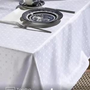 Toalha de Mesa Quadrada Döhler 4 lugares Requinte II TJ5796 1,60X1,60 m