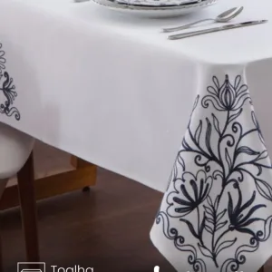 Toalha de Mesa Quadrada Jolitex 8 lugares Holanda 1,80X1,80 m