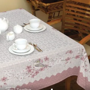 Toalha de Mesa Quadrada Lepper 4 lugares Campos 1,40X1,40 m