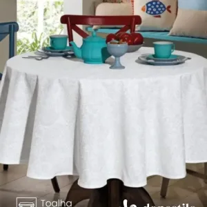 Toalha de Mesa Redonda Döhler 4 lugares Athenas Edite 1,60 m