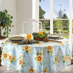 Toalha de Mesa Redonda Döhler 4 lugares Athenas Ida 1,60 m