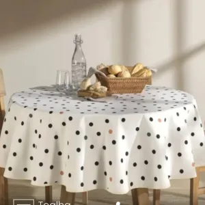 Toalha de Mesa Redonda Döhler 4 lugares Athenas Menu 1,60 m