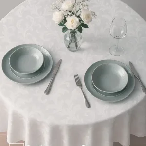 Toalha de Mesa Redonda Döhler 4 lugares Requinte TJ 4668 1,60 m