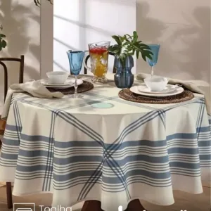Toalha de Mesa Redonda 6 a 8 lugares Renova Luna 1,80 m Döhler
