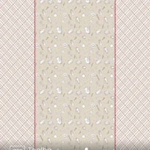 Toalha de Mesa Retangular Döhler 6 lugares Cha da Tarde Lea 1,40X2,10 m