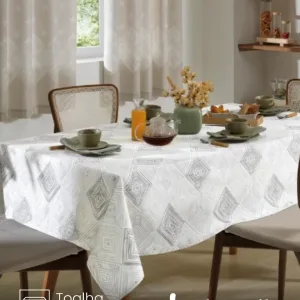 Toalha de Mesa Retangular Döhler 8 lugares Athenas Martin 1,60X2,50 m