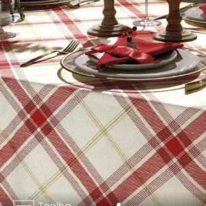 Toalha de Mesa Retangular 8 lugares Celebra Natal 99 medidas 1,60X2,40 m Döhler