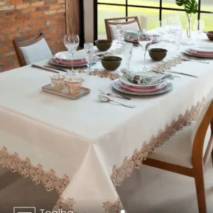 Toalha de Mesa Retangular Jolitex 6 lugares Veneza 1,50X2,20 m