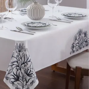 Toalha de Mesa Retangular Jolitex 8 lugares Holanda 1,60X2,70 m