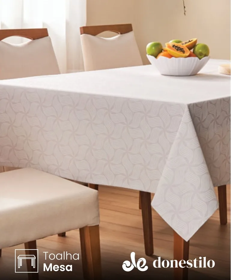 Toalha de Mesa Retangular Lepper 6 lugares Copacabana 1,40X2,20 m