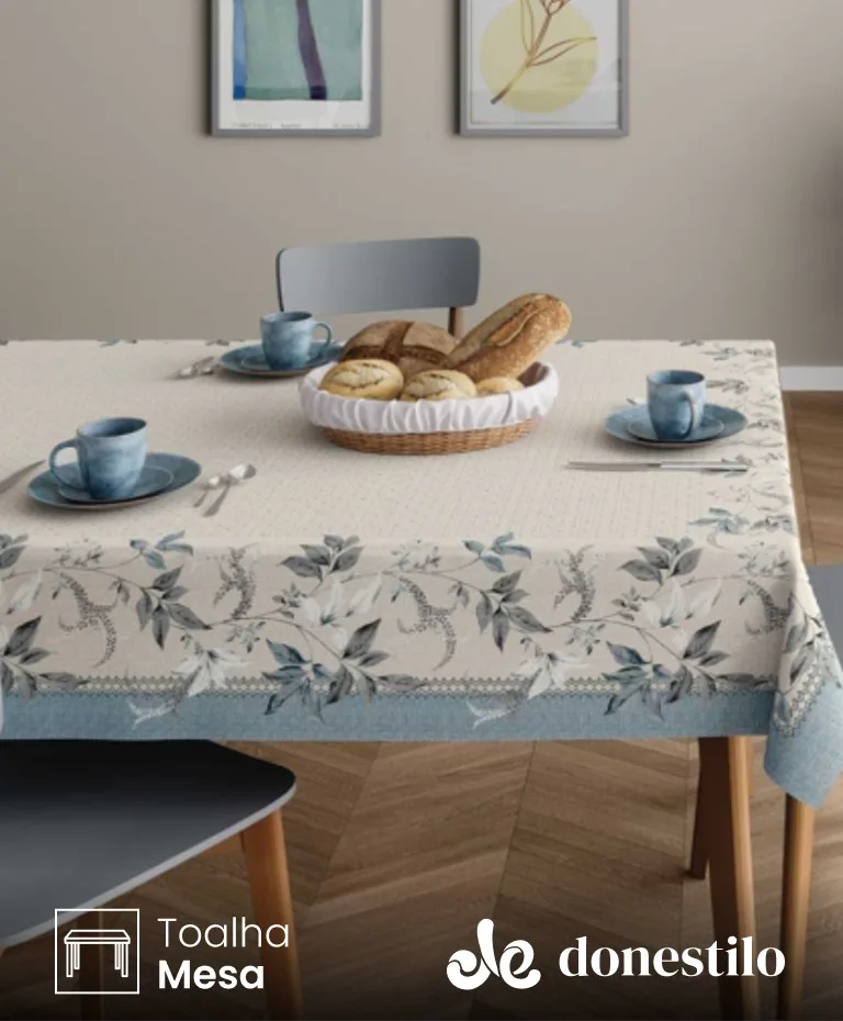 Toalha de Mesa Retangular Lepper 8 lugares Alvorada 1,55X2,50 m