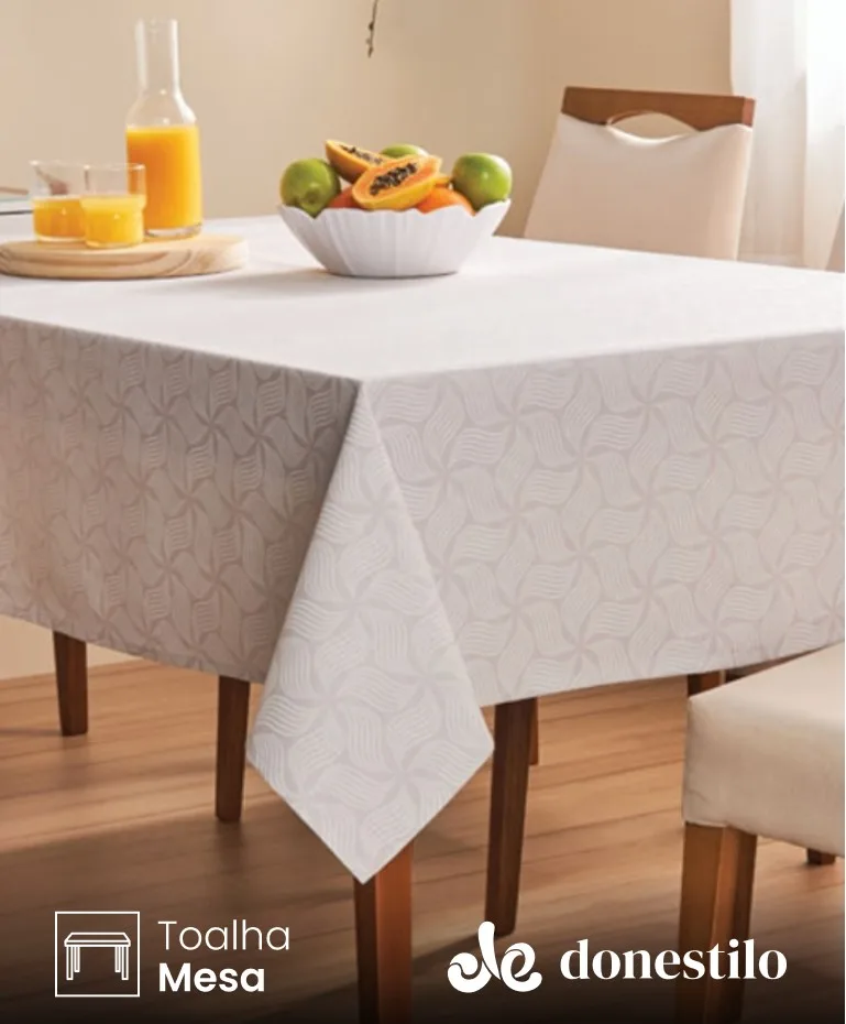 Toalha de Mesa Retangular Lepper 8 lugares Copacabana 1,55X2,50 m