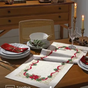 Trilho de Mesa Athenas Natal 105 medidas 35X1,00 m Döhler