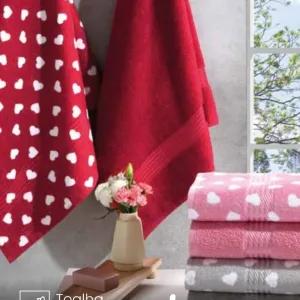 Toalha de Banho Döhler Prisma Love 70X140 cm