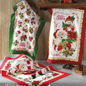 Pano de Copa Döhler Prata Natal 112 medindo 45X65 cm