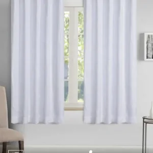 Cortina Voil Bordada Dupla Camélia Branca 2,70X1,80 m Jolitex