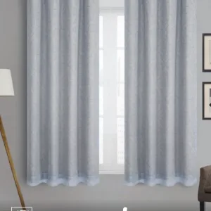 Cortina Voil Estampada com Forro Blackout Liso 2,70X1,80 m Jolitex