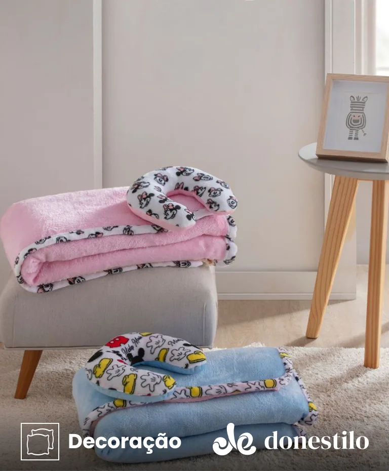 Kit Manta e Almofada Disney Baby Jolitex