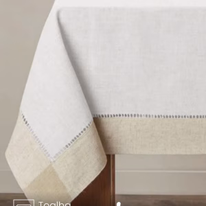 Toalha de Mesa Retangular 6 lugares Léia com Ponto D ajour 1,60X2,30 m Döhler