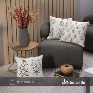 Capa de Almofada Rústica Mirella 45x45cm Jolitex