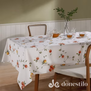 Toalha de Mesa Athenas Pessegos 1,40x1,40 M Dohler