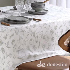 Toalha de Mesa Quadrada Athenas Legumes 1,40X1,40 m Döhler