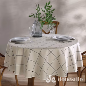 Toalha de Mesa Redonda Athenas Ieda 1,60 m Döhler