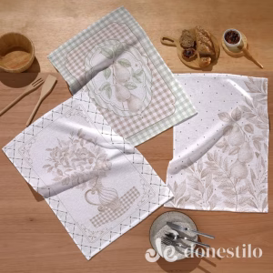 Pano de Copa Prata Outono Floral 45X65 cm Döhler (1 peça)