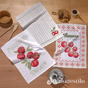 Pano de Copa Prata Tomate 45X65 cm Döhler (1 peça)
